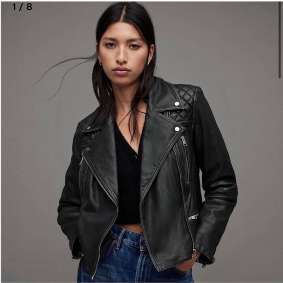All Saints Jackets & Blazers - All Saints Conroy Sheep Leather Biker Jacket